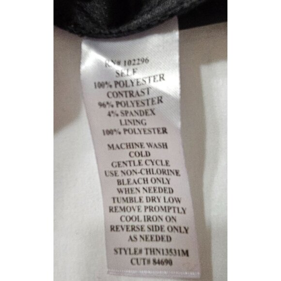 Floral Overlay Black Fit & Flare Dress By Connected Apparel Size 16 Tea Length - Picture 7 of 12